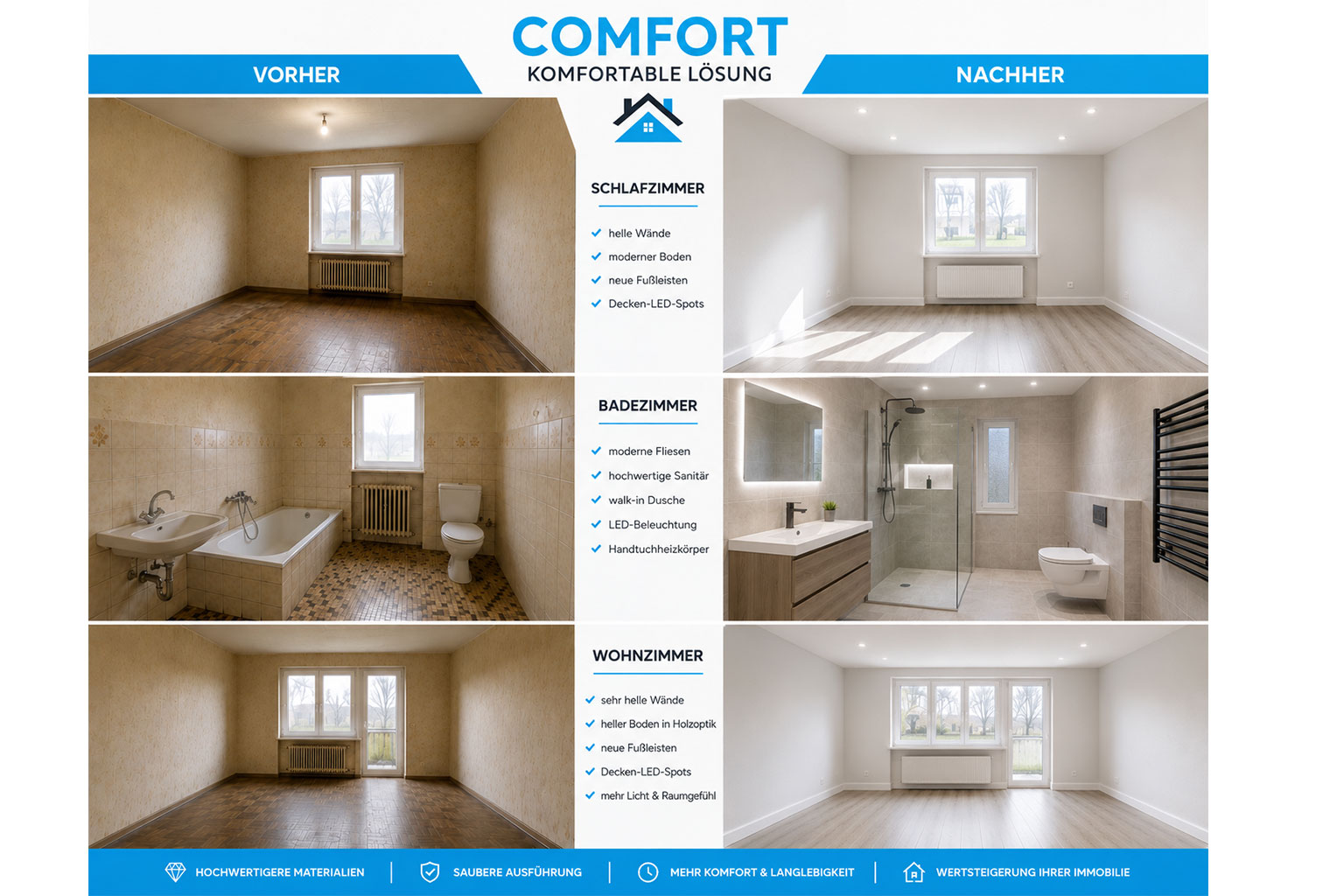 Comfort – Vorher & Nachher